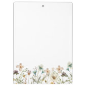 Aquarell-Blumen-Clipbord Klemmbrett (Rückseite)