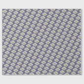 Aquarell-Blumen-Daisy-Lavendel-Boho Geschenkpapier (Flach)