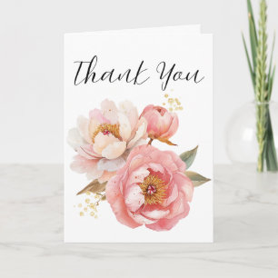 Aquarell-Blumen-Dankeschön-Grußkarte Karte