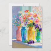 Aquarell-Blumen  Dankeskarte (Vorderseite)