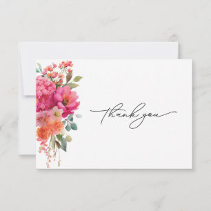 Aquarell-Blumen-Dankeskarten Dankeskarte