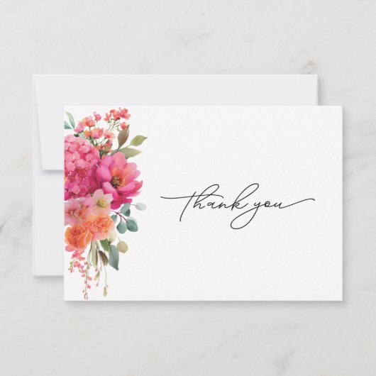 Aquarell-Blumen-Dankeskarten Dankeskarte (Vorderseite)