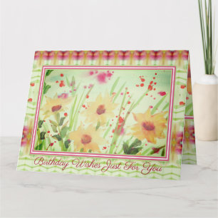 Aquarell-Blumen-Design Karte