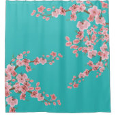 Aquarell-Blumen-Duschvorhang Duschvorhang (Vorderseite)
