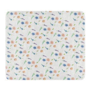 Aquarell-Blumen Einfache Blumen Schneidebrett
