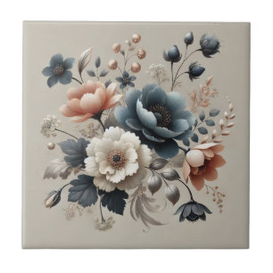 Aquarell-Blumen Elegantes Frühlingsdesign Fliese