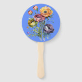 Aquarell-Blumen Fächer (Rückseite)