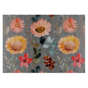 Aquarell-Blumen-Farbige Natur Niedlich Schneidebrett
