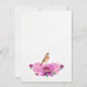 Aquarell-Blumen-Fauna-Blüte Einladung (Rückseite)