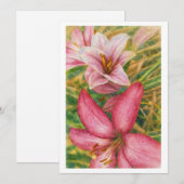 Aquarell Blumen Feiertagskarte (Vorne/Hinten)