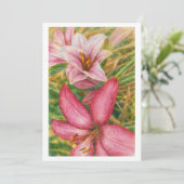 Aquarell Blumen Feiertagskarte (Stehend Vorderseite)
