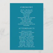 Aquarell-Blumen-Fiesta-Hochzeit Programm (Rückseite)