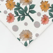 Aquarell-Blumen  Fleecedecke (Ecke)