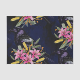 Aquarell Blumen Floral Raven Botanicals Seidenpapier