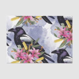 Aquarell Blumen Floral Raven Botanicals Seidenpapier