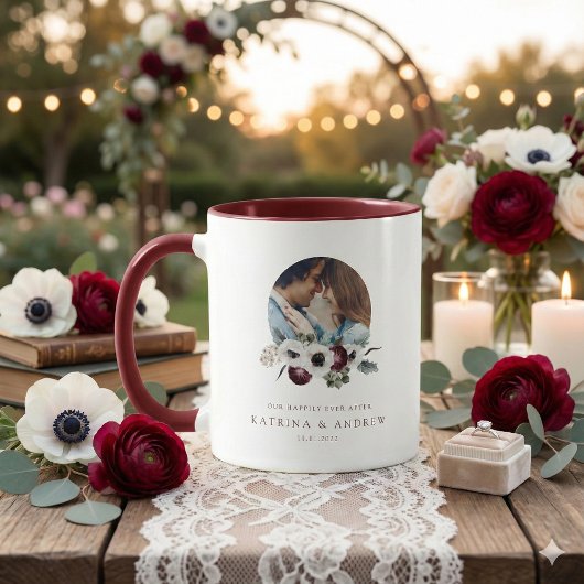 Aquarell-Blumen-Fotomug Tasse