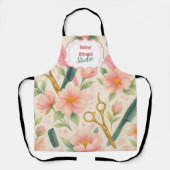 Aquarell-Blumen-Friseur-Geschäft Schürze (Vorderseite)