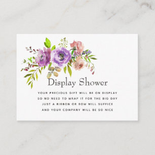Aquarell-Blumen-Frühling-Baby-Ausstellung Dusche Begleitkarte