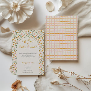 Aquarell-Blumen Frühling Oster-Brunch Ostereiersuc Einladung