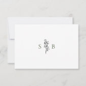 Aquarell-Blumen-Frühlingsgarten-Hochzeit QR-Code RSVP Karte (Rückseite)