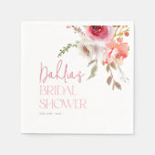 Aquarell-Blumen-Garten-Brautparty Serviette (Vorderseite)