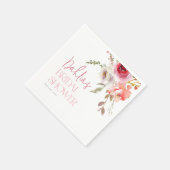 Aquarell-Blumen-Garten-Brautparty Serviette (Ecke)