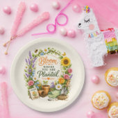 Aquarell-Blumen-Garten-Inspirationsdesign Pappteller (Party)