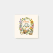 Aquarell-Blumen-Garten-Inspirationsdesign Post-it Klebezettel (Vorderseite)