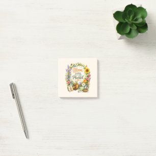 Aquarell-Blumen-Garten-Inspirationsdesign Post-it Klebezettel