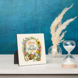Aquarell-Blumen-Gartenbau-Inspirationsdesign Fotoplatte