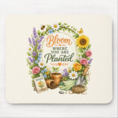 Aquarell-Blumen-Gartenbau-Inspirationsdesign Mousepad (Vorne)