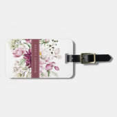 Aquarell-Blumen-Gepäckanhänger Gepäckanhänger (Vorderseite horizontal)