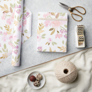 Aquarell-Blumen  Geschenkpapier