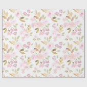 Aquarell-Blumen  Geschenkpapier (Flach)