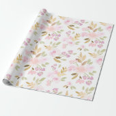 Aquarell-Blumen  Geschenkpapier (Ungerollt)