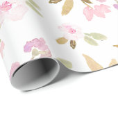 Aquarell-Blumen  Geschenkpapier (Rolleneckpunkt)