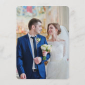 Aquarell-Blumen-Hochzeit Menükarte (Rückseite)