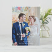 Aquarell-Blumen-Hochzeit Rustikal Save The Date (Stehend Vorderseite)