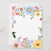 Aquarell-Blumen-Hochzeit Rustikal Save The Date (Rückseite)