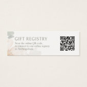 Aquarell-Blumen-Hochzeits-Geschenkliste QR-Beilage (Vorderseite)