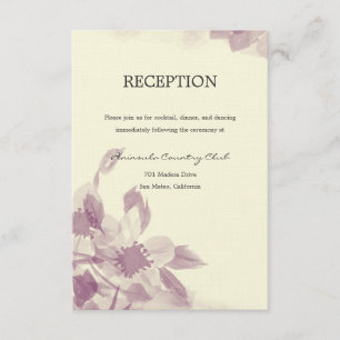 Aquarell-Blumen-Hochzeitseinladung Begleitkarte
