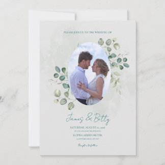 Aquarell-Blumen-Hochzeitseinladung Einladung