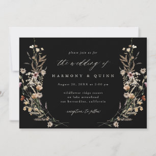 Aquarell-Blumen-Hochzeitseinladung Einladung
