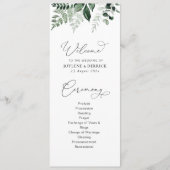 Aquarell Blumen Hochzeitsprogramm Programm (Vorderseite)