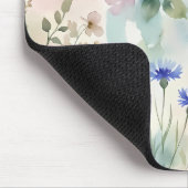 Aquarell-Blumen in Rosa Mousepad (Ecke)