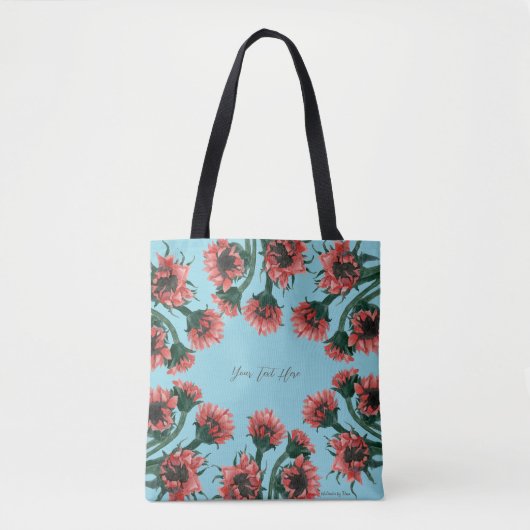 Aquarell-Blumen in Vasen Tasche (Vorderseite)