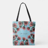 Aquarell-Blumen in Vasen Tasche (Rückseite)