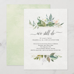 Aquarell-Blumen-Jubiläums-Party-Einladung Einladung