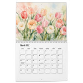 Aquarell-Blumen-Kalender Kalender (Mär 2027)