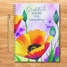 Aquarell Blumen Kalifornischer Klatschmohn Dankbar